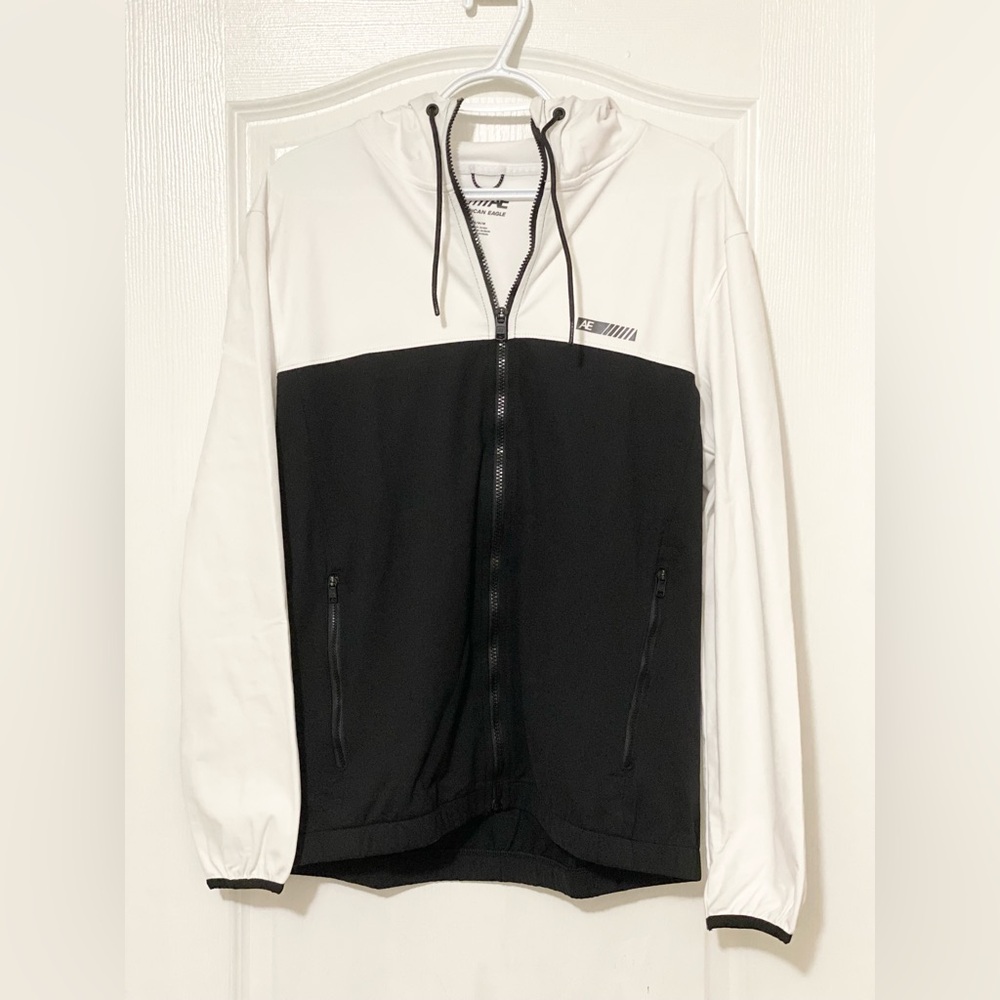 American Eagle Color Block Windbreaker Jacket Size M